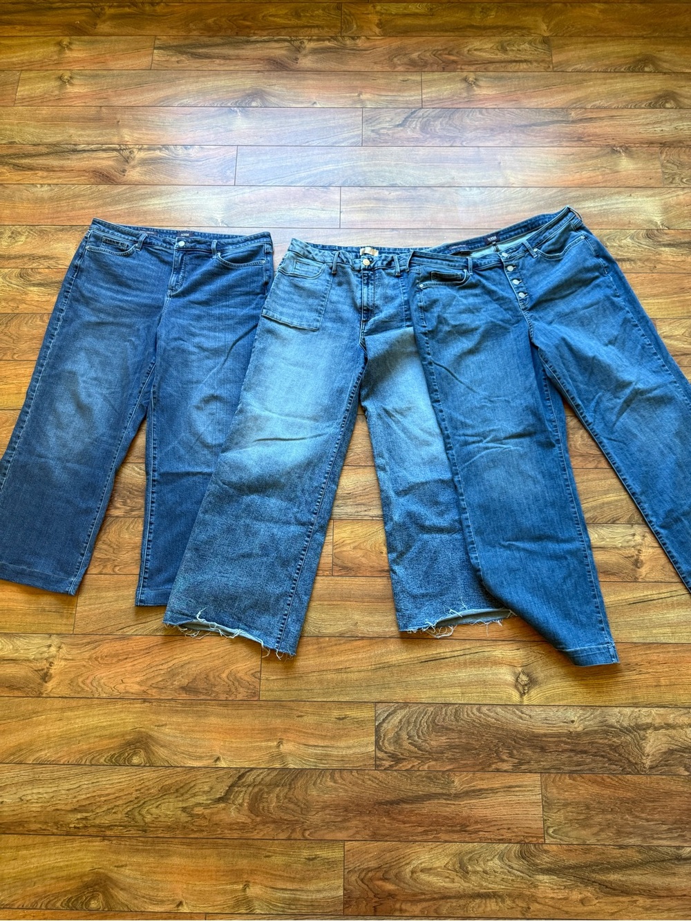 Kut and NYDJ Women's Cropped Blue Denim Jeans